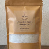 Somatic Soak — Grounding & Rest | Lavender & Hibiscus Dual-Mineral Bath Salt (24 oz)