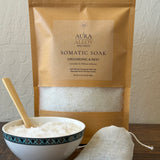 Somatic Soak — Grounding & Rest | Lavender & Hibiscus Dual-Mineral Bath Salt (24 oz)