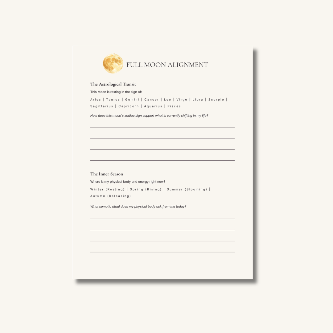 Digital productThe Inner Rhythm Journal: Pure Lunar Edition | Interactive Digital PDF & Printable Guide